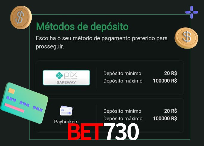 O cassino bet730 oferece uma grande variedade de métodos de pagamento